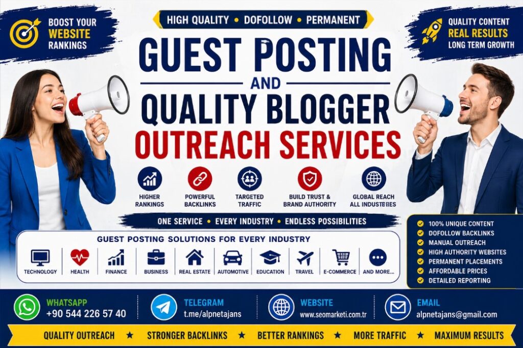Guest Posting and Quality Blogger Outreach Services